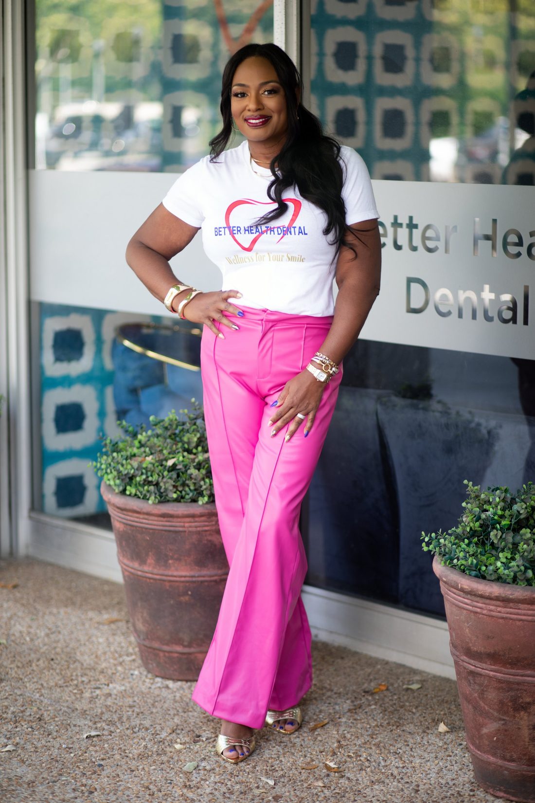 Dr. Sharifa Walker, DDS, outside Better Health Dental